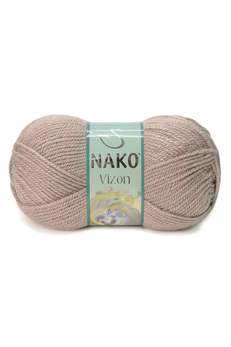 Nako RT-QYDH8JGR4A 1 Adet Vizon Premium Akrilik El Örgü İpi Yünü Renk No:257 Sütlü Kahve