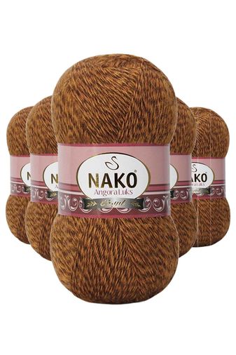 Nako RT-RYL-5ARNKANGL21361 5 Adet Angora Lüks El Örgü İpi Hardal Muline 21361