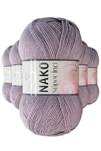Nako RT-RYL-5ARNKSNC10155 5 Adet Süper İnci El Örgü İpi 100 Gr Üzüm Suyu 10155