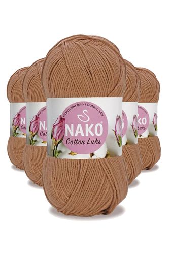 Nako RT-RYL-HMR16130 5 Adet Cotton Lüks Yelek Tunik Kazak Bluz Hırka İpi Yünü Soğan Kabuğu 97557