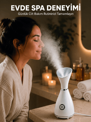 Nano İyonik Buhar Cihazı Tek Tuşla Kullanım Yüz Bakım Makinesi