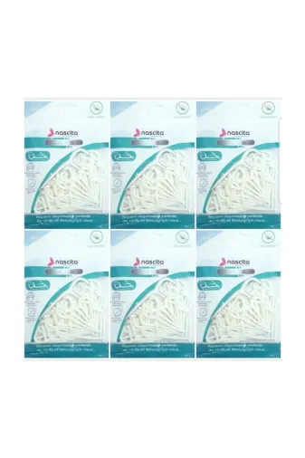 Nascita 055 Nane Aromalı Çift Taraflı Kürdanlı Diş İpi 50'li X 6 Paket