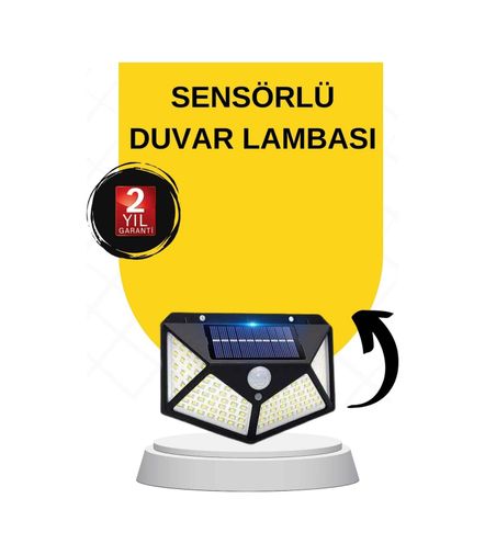 Necolabs 25DYMUUCZDUVARLAMBASI1 Güneş Enerjili Bahçe Lambası 100 Led Bahçe Lambası Bahçe Aydınlatma