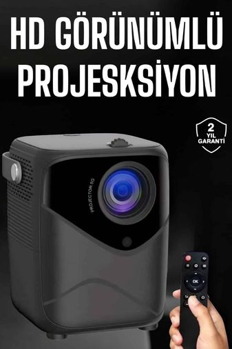 Necolabs 73645161 Yüksek Hd Görünümlü Taşınabilir Projeksiyon Cihazı