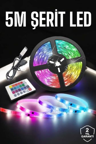 Necolabs TRİTHLTUCZ5MŞERİTLED3-BLNCCC Led Işık 5 Metre Şerit Led Rgb Işıklı