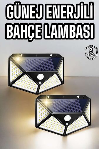 Necolabs TRİTHLTUCZYX100LAMBA3-BLNCCC Bahçe Havuz Güneş Enerjili Solar Işıklandırma Sensörlü Bahçe Aydınlatma
