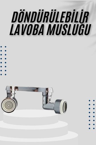 Necolabs TRİTHLTUUCZDÖNDÜRÜLEBİLİRMUSLUK3-BLNCCC Dönebilen Musluk Başlığı Akrobat Mutfak Banyo Musluk Ucu Başlığı Oynar Başlıklı