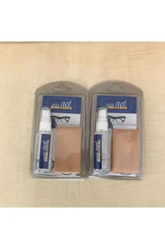 NET OPTİK TYBB8OL3IHIQBRO397 2’Li Set 30Ml Optik Güneş Gözlük Camı Temizleme Sprey Mikrofiber Bez Telefon Tablet Parlak Yüzeyler