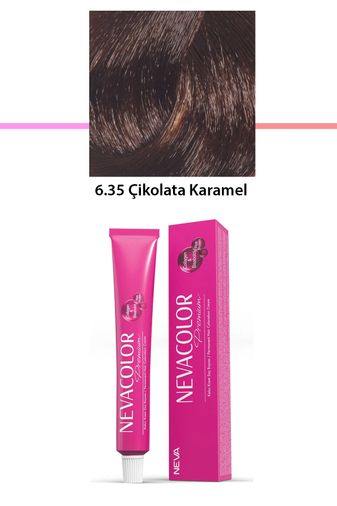 Neva Color RT-RYL-1NC1020-635 Premium 6.35 Çikolata Karamel - Kalıcı Krem Saç Boyası 50 G Tüp
