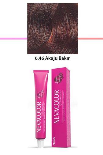 Neva Color RT-RYL-1NC1025-646 Premium 6.46 Akaju Bakır - Kalıcı Krem Saç Boyası 50 G Tüp
