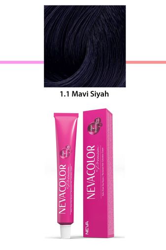 Neva Color RT-RYL-1NC1046-11 Premium 1.1 Mavi Siyah - Kalıcı Krem Saç Boyası 50 G Tüp