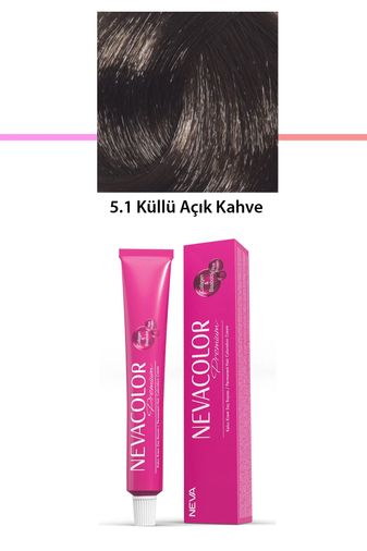 Neva Color RT-RYL-1NC1047-51 Premium 5.1 Küllü Açık Kahve - Kalıcı Krem Saç Boyası 50 G Tüp