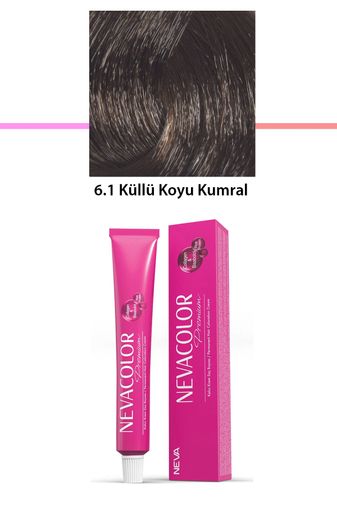 Neva Color RT-RYL-1NC1048-61 Premium 6.1 Küllü Koyu Kumral - Kalıcı Krem Saç Boyası 50 G Tüp