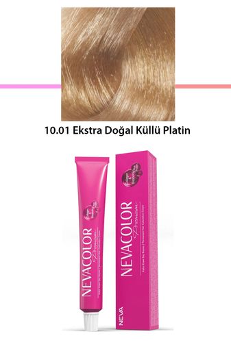 Neva Color RT-RYL-1NC1054-1001 Premium 10.01 Ekstra Doğal Küllü Platin - Kalıcı Krem Saç Boyası 50 G Tüp