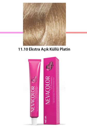 Neva Color RT-RYL-1NC1075-1110 Premium 11.10 Ekstra Açık Küllü Platin - Kalıcı Krem Saç Boyası 50 G Tüp