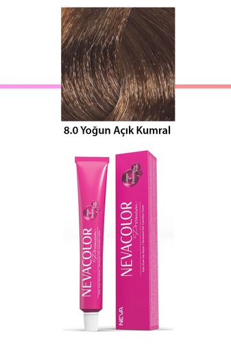 Neva Color RT-RYL-1NC1094-80 Premium 8.0 Yoğun Açık Kumral - Kalıcı Krem Saç Boyası 50 G Tüp