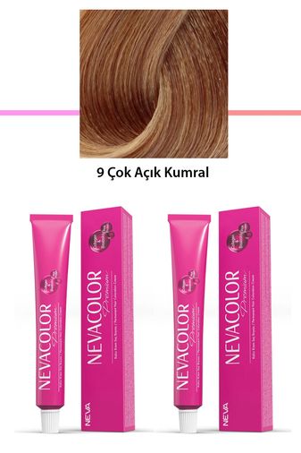Neva Color RT-RYL-2NC2008-9 2 Li Set Premium 9 Çok Açık Kumral - Kalıcı Krem Saç Boyası 2 X 50 G Tüp