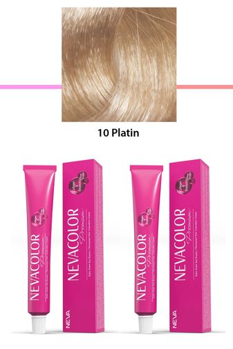 Neva Color RT-RYL-2NC2009-10 2 Li Set Premium 10 Platin - Kalıcı Krem Saç Boyası 2 X 50 G Tüp