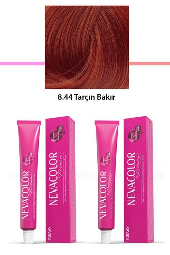 Neva Color RT-RYL-2NC2023-844 2 Li Set Premium 8.44 Tarçın Bakır - Kalıcı Krem Saç Boyası 2 X 50 G Tüp