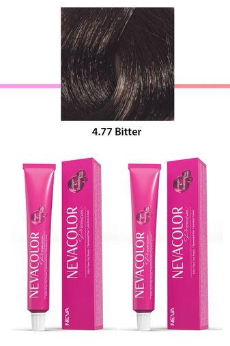 Neva Color RT-RYL-2NC2035-477 2 Li Set Premium 4.77 Bitter - Kalıcı Krem Saç Boyası 2 X 50 G Tüp
