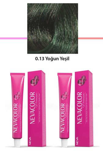 Neva Color RT-RYL-2NC2078-013 2 Li Set Premium 0.13 Yoğun Yeşil - Kalıcı Krem Saç Boyası 2 X 50 G Tüp