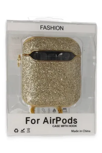 Newface Apple Airpods 2 (2.nesil) Spell Simli Kılıf - Gold