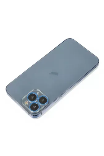 Newface Apple iPhone 11 Pro Max Shine Kamera Lens Koruma Cam - Mavi