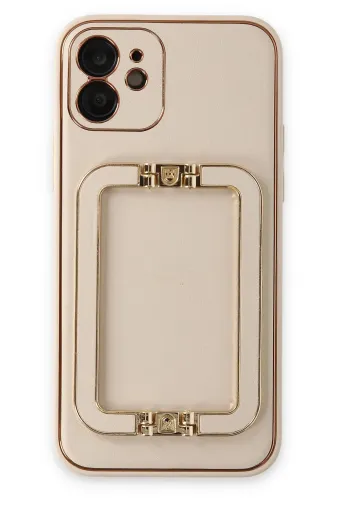 Newface Apple iPhone 12 Kılıf Coco Elit Kapak - Gold