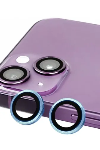 Newface Apple iPhone 13 Raze Metal Kamera Lens - Mavi