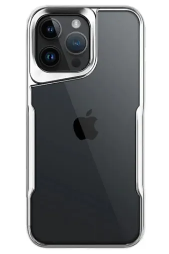 Newface Apple iPhone 15 Pro Max Kılıf Boyi Silikon Kapak - Gümüş