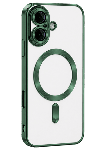 Newface Apple iPhone 16 Kılıf Kross Magneticsafe Kapak - Koyu Yeşil