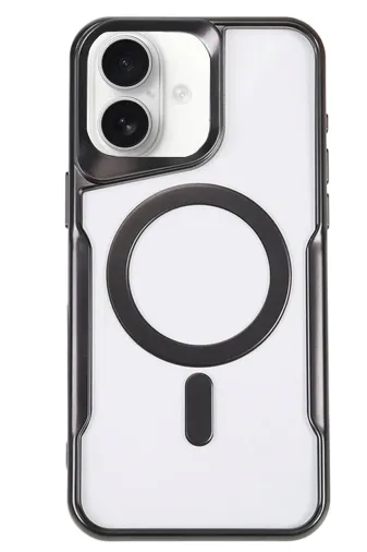 Newface Apple iPhone 16 Plus Kılıf Boyi Magsafe Silikon Kapak - Siyah