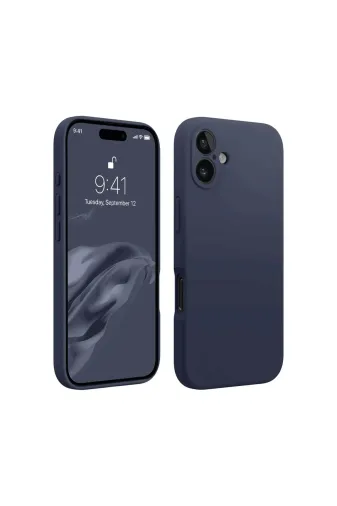 Newface Apple iPhone 16 Plus Kılıf First Silikon - Lacivert