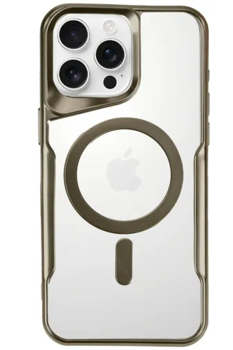 Newface Apple iPhone 16 Pro Kılıf Boyi Magsafe Silikon Kapak - Desert