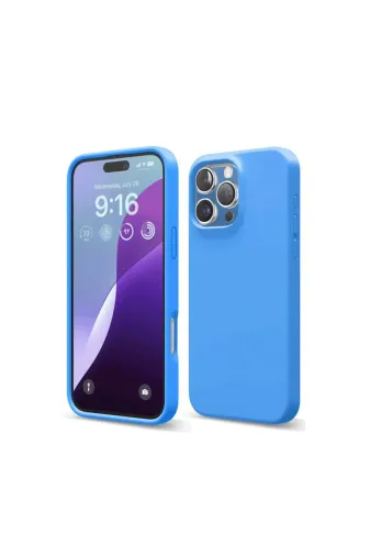 Newface Apple iPhone 16 Pro Kılıf First Silikon - Mavi