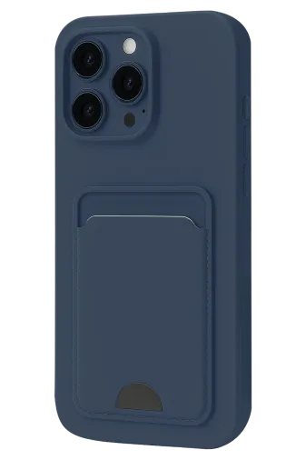 Newface Apple iPhone 16 Pro Kılıf Kelvin Kartvizitli Silikon - Lacivert