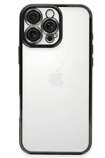 Newface Apple iPhone 16 Pro Max Kılıf Razer Lensli Silikon - Siyah