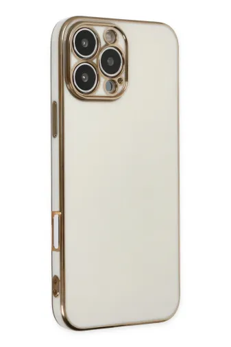 Newface Apple iPhone 16 Pro Max Kılıf Volet Silikon - Beyaz