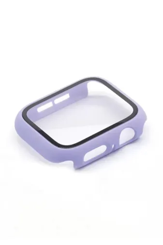 Newface Apple Watch 38mm Camlı Kasa Ekran Koruyucu - Lila