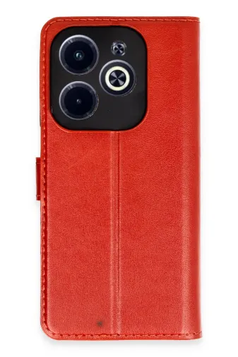 Newface İnfinix Hot 40 Kılıf Trend S Plus Kapaklı Kılıf - Kırmızı