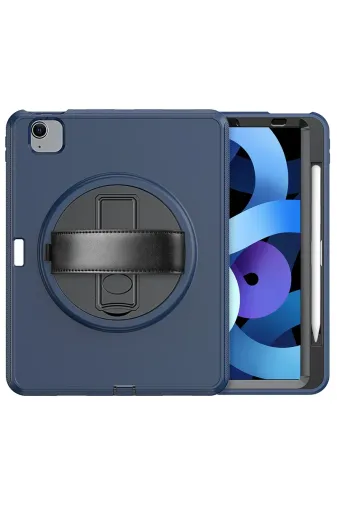 Newface iPad 2022 10.9 (10.nesil) Kılıf Hand Strap Tablet Kılıfı - Lacivert
