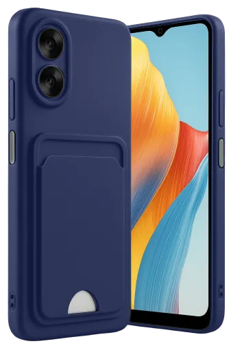 Newface Oppo A38 Kılıf Kelvin Kartvizitli Silikon - Lacivert