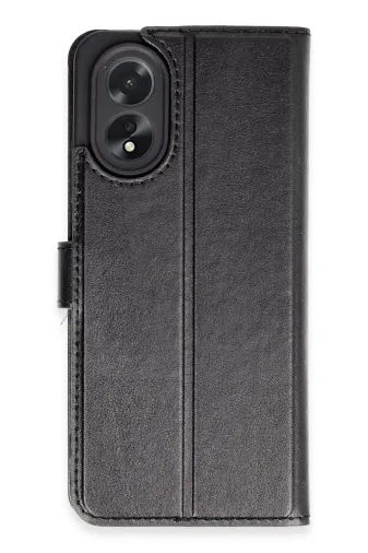 Newface Oppo A38 Kılıf Trend S Plus Kapaklı Kılıf - Siyah