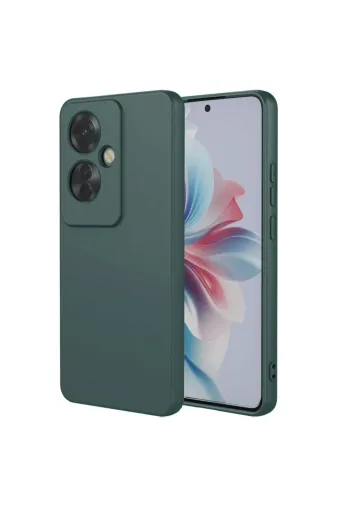 Newface Oppo Reno 11F Kılıf First Silikon - Koyu Yeşil