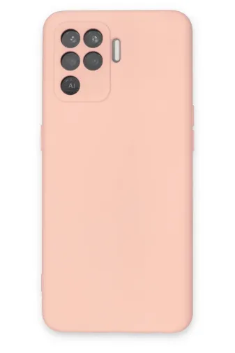 Newface Oppo Reno 5 Lite Kılıf Nano içi Kadife Silikon - Pudra