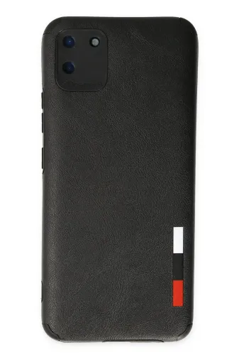 Newface Realme C11 Kılıf Loop Deri Silikon - Siyah