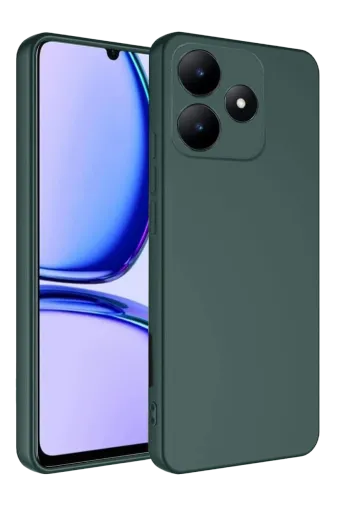 Newface Realme C61 Kılıf First Silikon - Koyu Yeşil