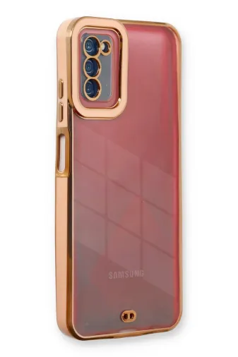 Newface Samsung Galaxy A03S Kılıf Liva Lens Silikon - Rose