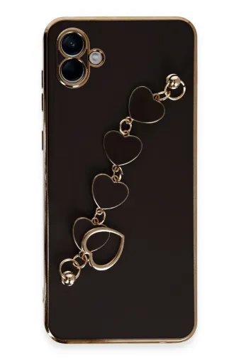 Newface Samsung Galaxy A04E Kılıf Esila Silikon - Siyah