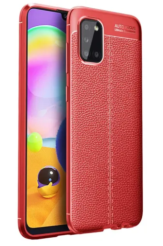 Newface Samsung Galaxy A31 Kılıf Auto Focus Kapak - Kırmızı